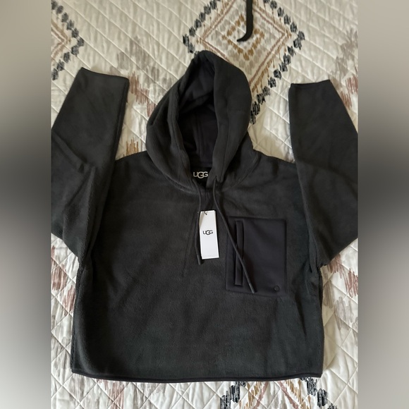 UGG Women's Myley Sherpa Hoodie color Gray size Medium. NWT - Picture 3 of 13